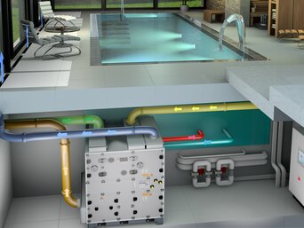 bösch optima pool - Lüftungstechnik für private Schwimmhallen | © bösch heizung.klima.lüftung