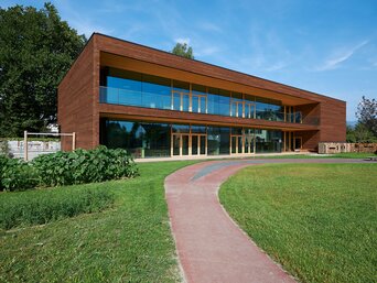 Kontrollierte Wohnraumlüftung von bösch sorgt im Kindergarten Rheindorf in Lustenau für ein optimales Raumklima.