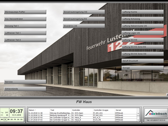 Bildschirmoberfläche der Gebäudeleittechnik. | © bösch - heizung, klima, lüftung
